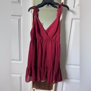 B Darlin Deep Red Mini Dress